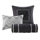 7 Piece Tufted Comforter Set Grey Queen