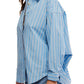 Free People - Varsity Vibes Stripe Oversize Button-up Shirt