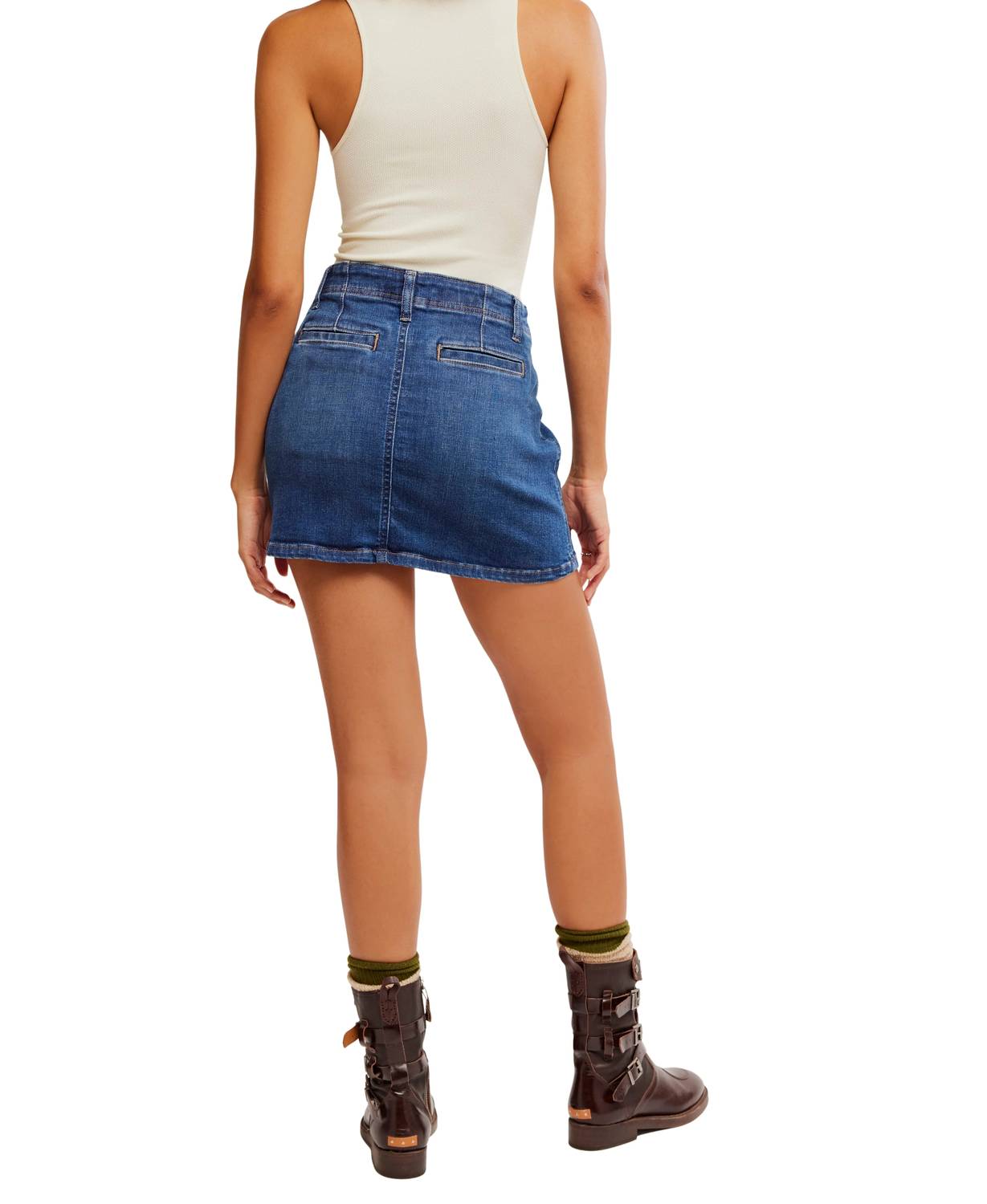 Free People - Daylight Mini Denim Skirt