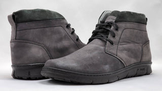 Kcr Group - Men's Thick Fur-Lined Zip-Up Nubuck Leather Boots