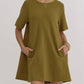 Entro - Solid Ribbed Mini Dress