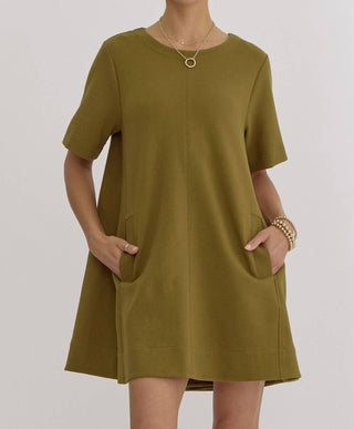 Entro - Vestido curto canelado liso