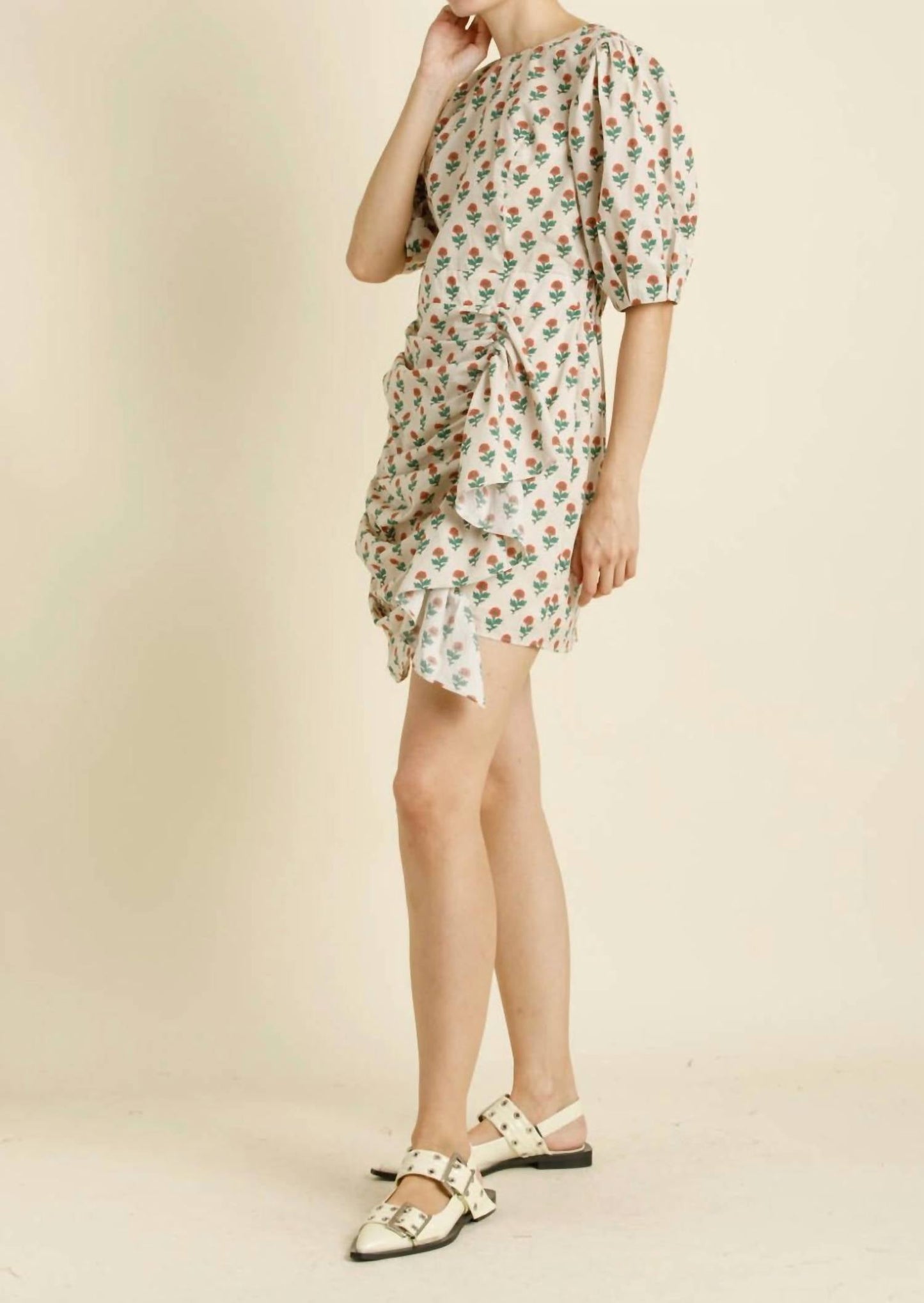 Aureum - Floral Sash Mini Dress