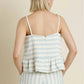 Aureum - Tweed Peplum Camisole Top