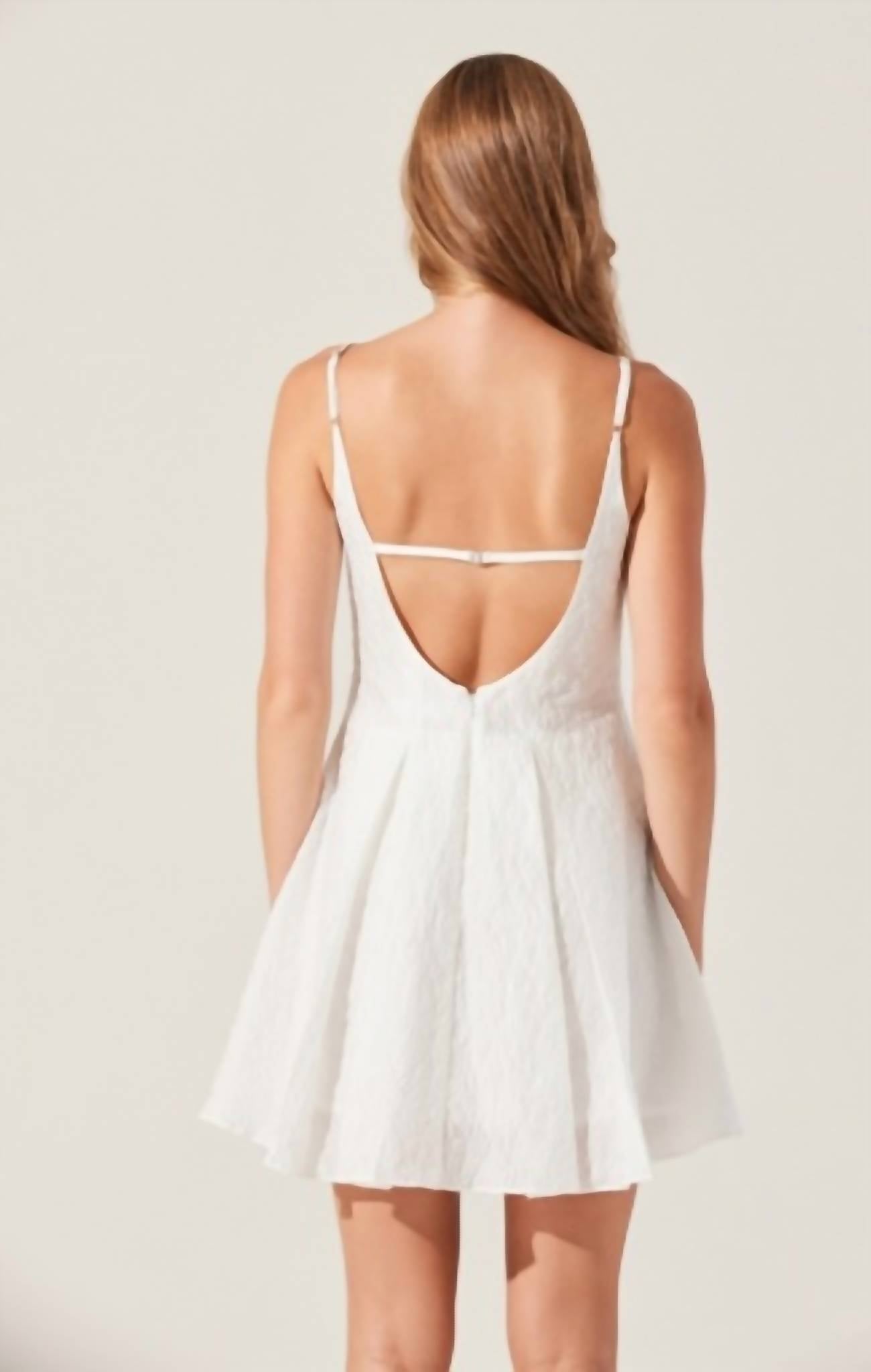 Astr - Ellie Jacquard Pleated Mini Dress