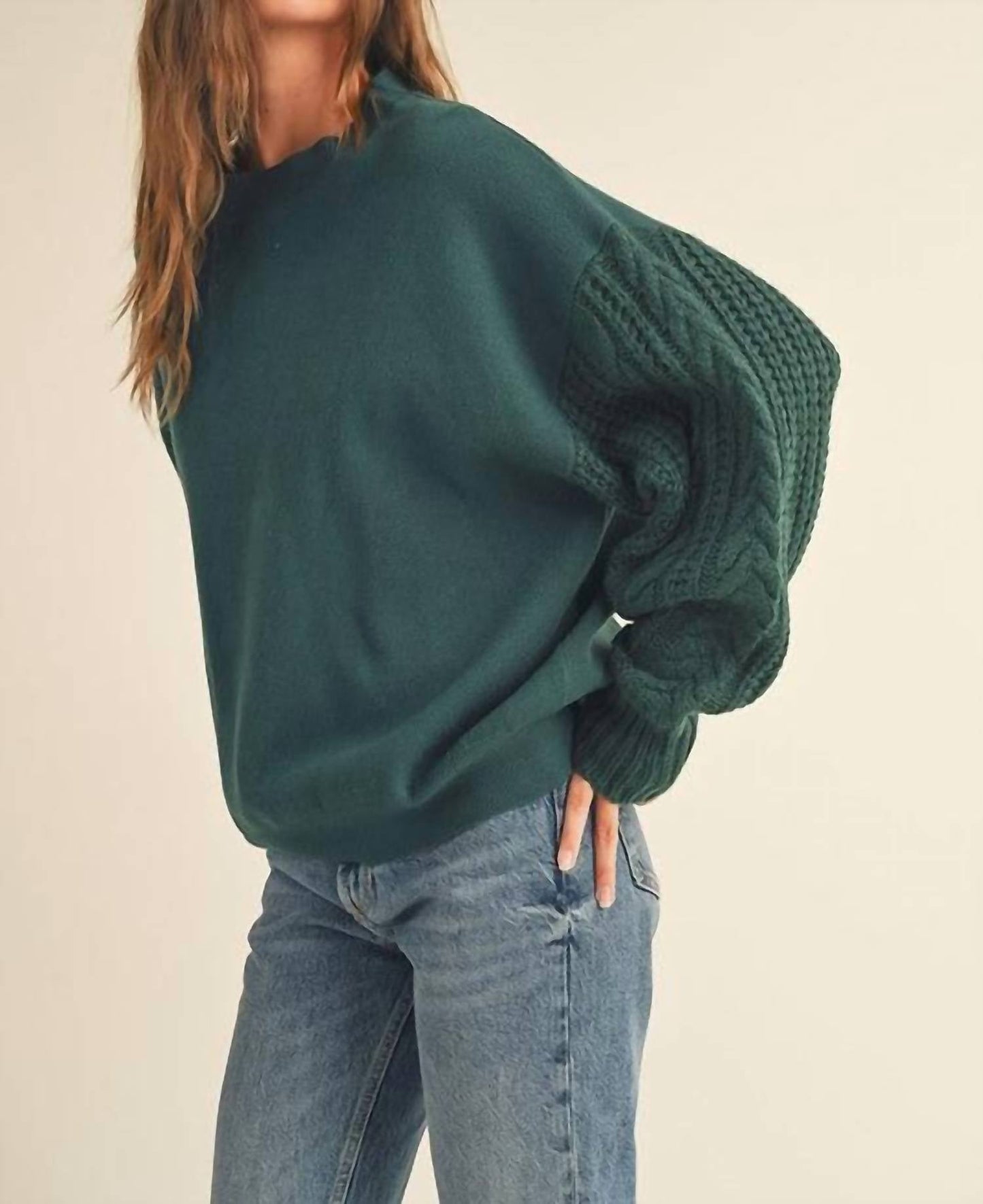 &Merci - Cable Sleeve Sweatshirt
