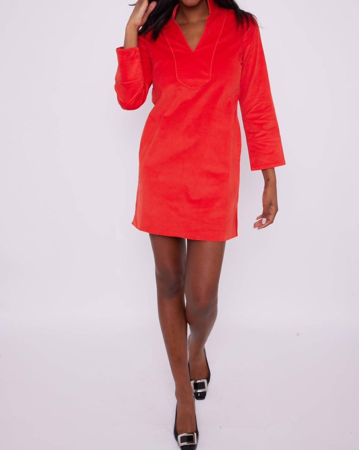 Sail To Sable - Corduroy Classic Tunic Mini Dress