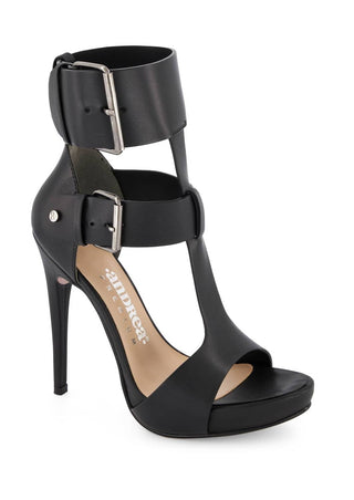 Andrea - Sandália de salto alto feminina premium com fivela dupla