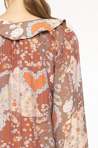 Entro - Blusa Babydoll Floral