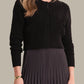 525 America - Amara Cropped Cable Cardigan