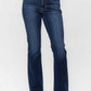 Judy Blue - High Waist Rayed Hem Bootcut Jeans