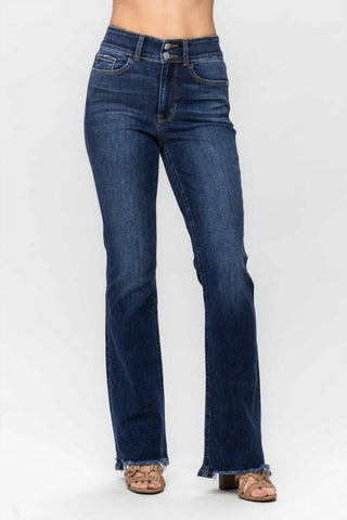 Judy Blue - Calça jeans bootcut de cintura alta com raios