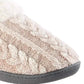 Isotoner - Women's Chunky Cable Knit Erin Hoodback Slippers