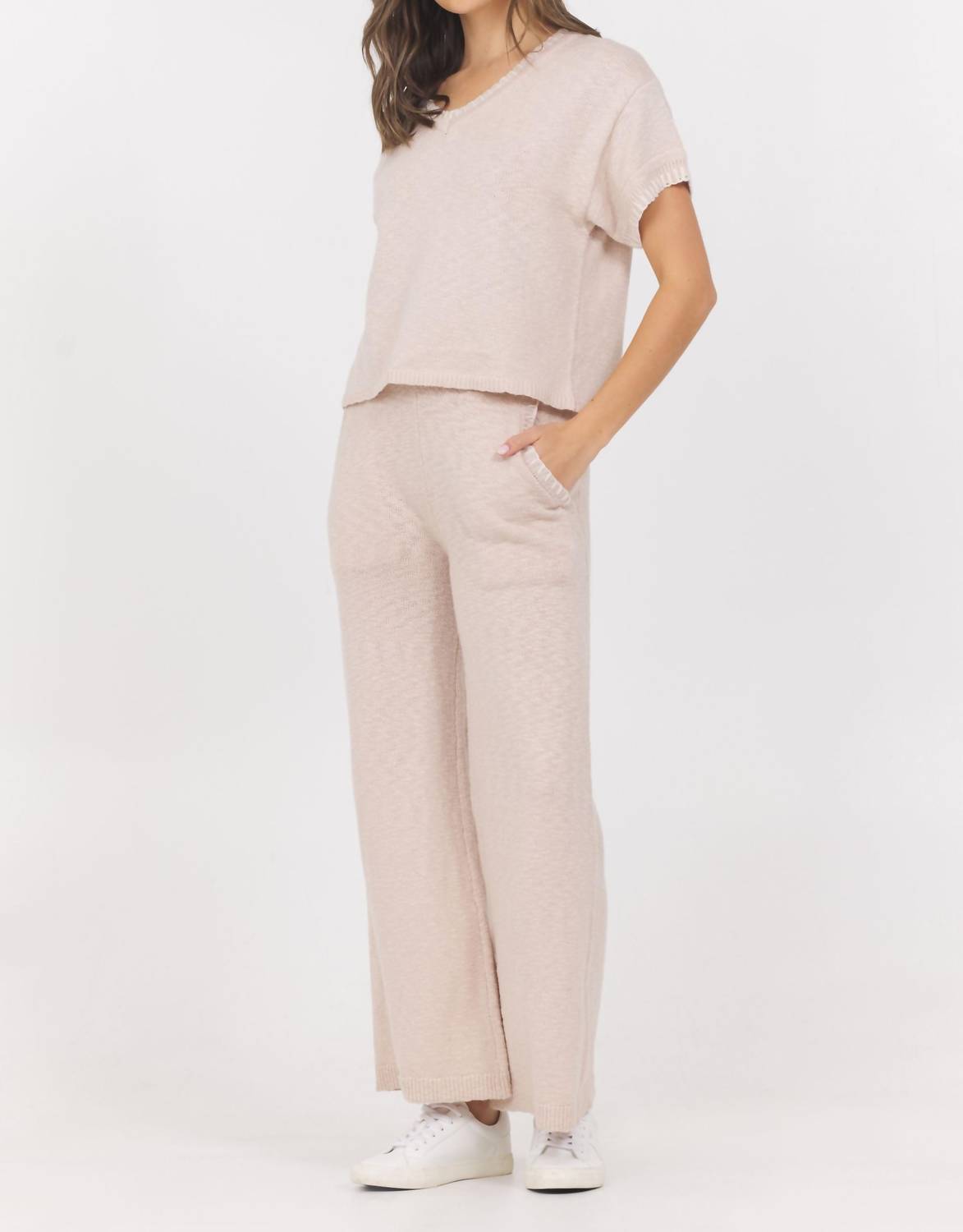 Vintage Havana - Knit Pant With Whip Stitch