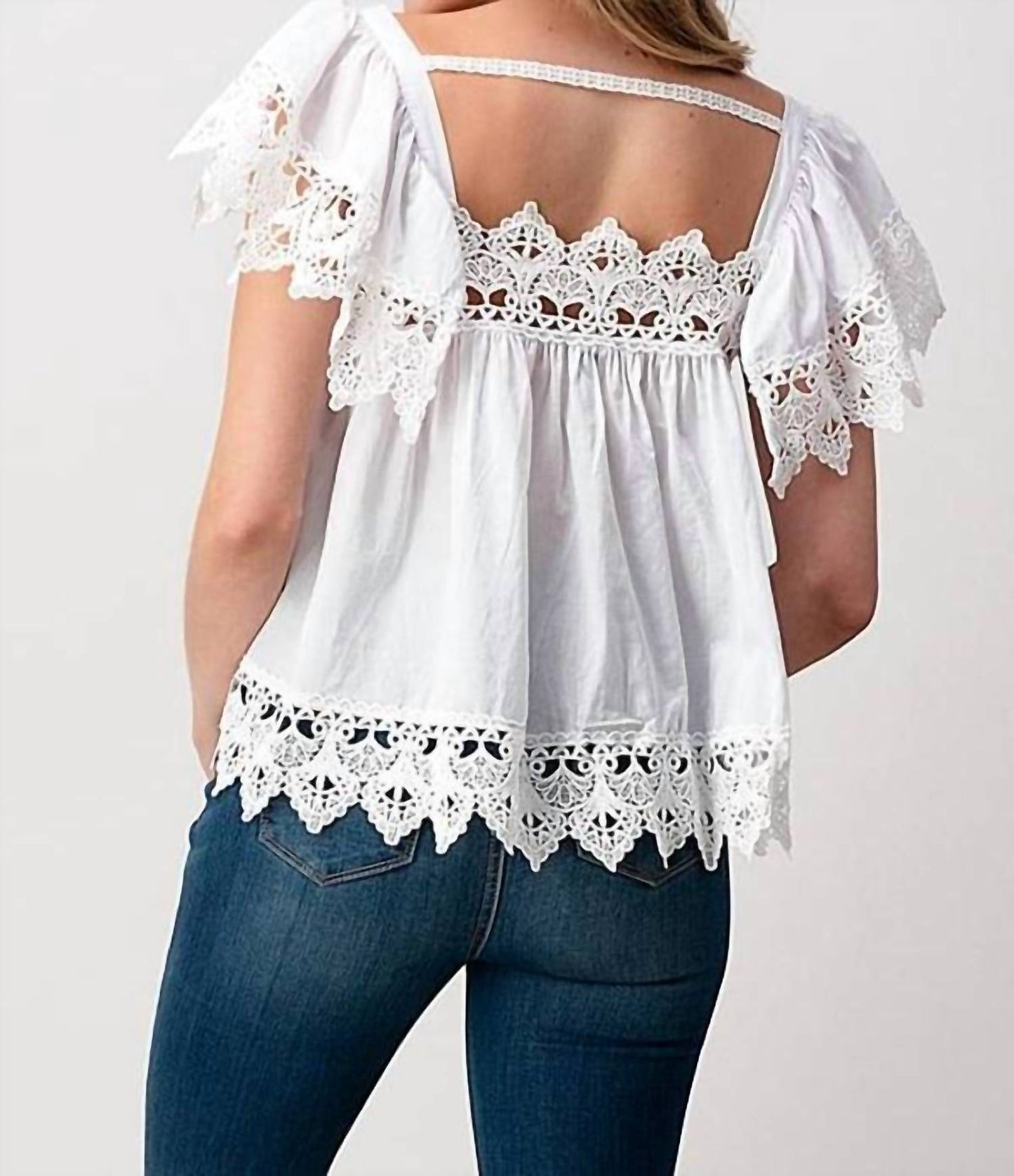 Timing - Ruffled Short Sleeve Top