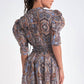 Elan - Short Sleeve High Neck Paisley Dress
