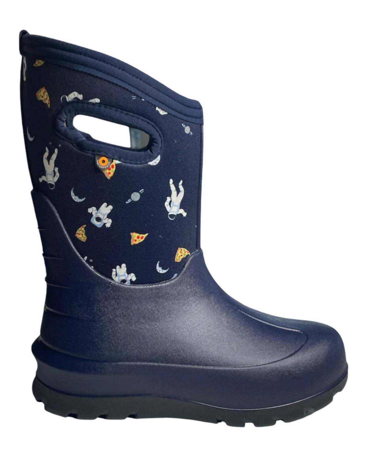 Bogs - Boy's Neoclassic Space Pizza Rain Boots