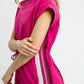 Umgee - Drawstring Waist Luxeknit T-shirt Dress