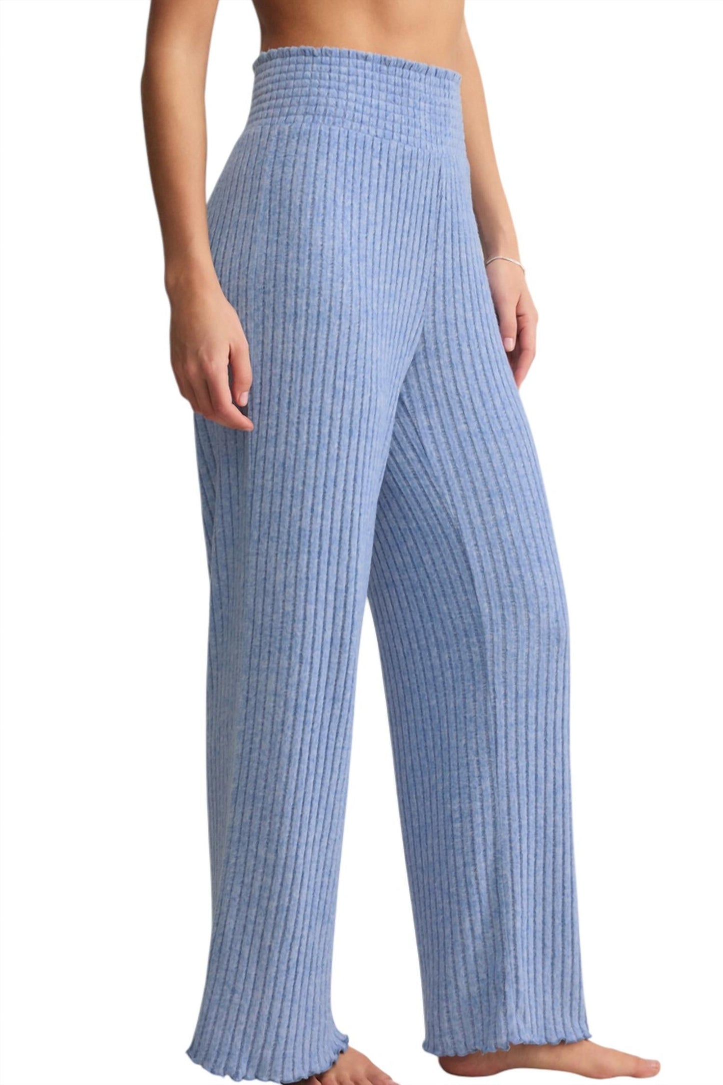 Z Supply - Dawn Smocked Rib High Rise Pant