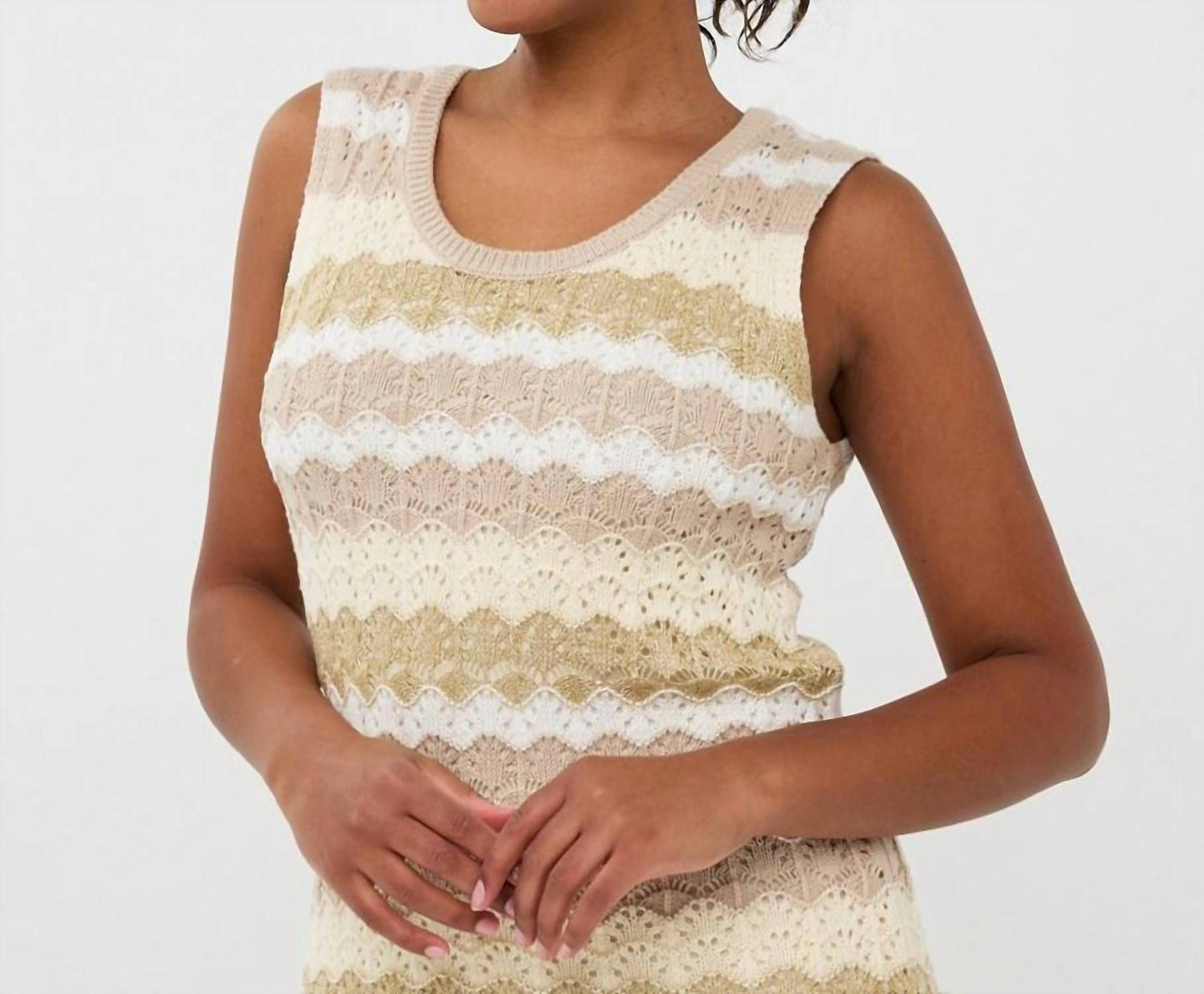 Esqualo - Ajour Stripe Knit Dress