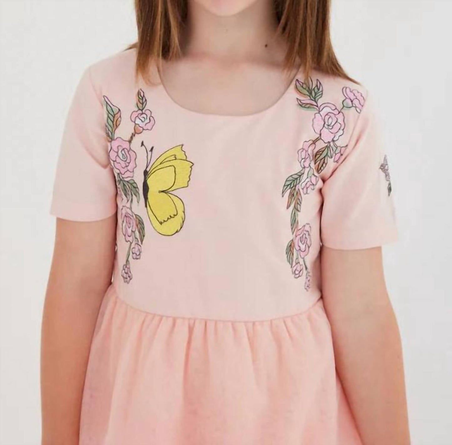 Sasha+Z - Butterfly Embroidered Layered Dress