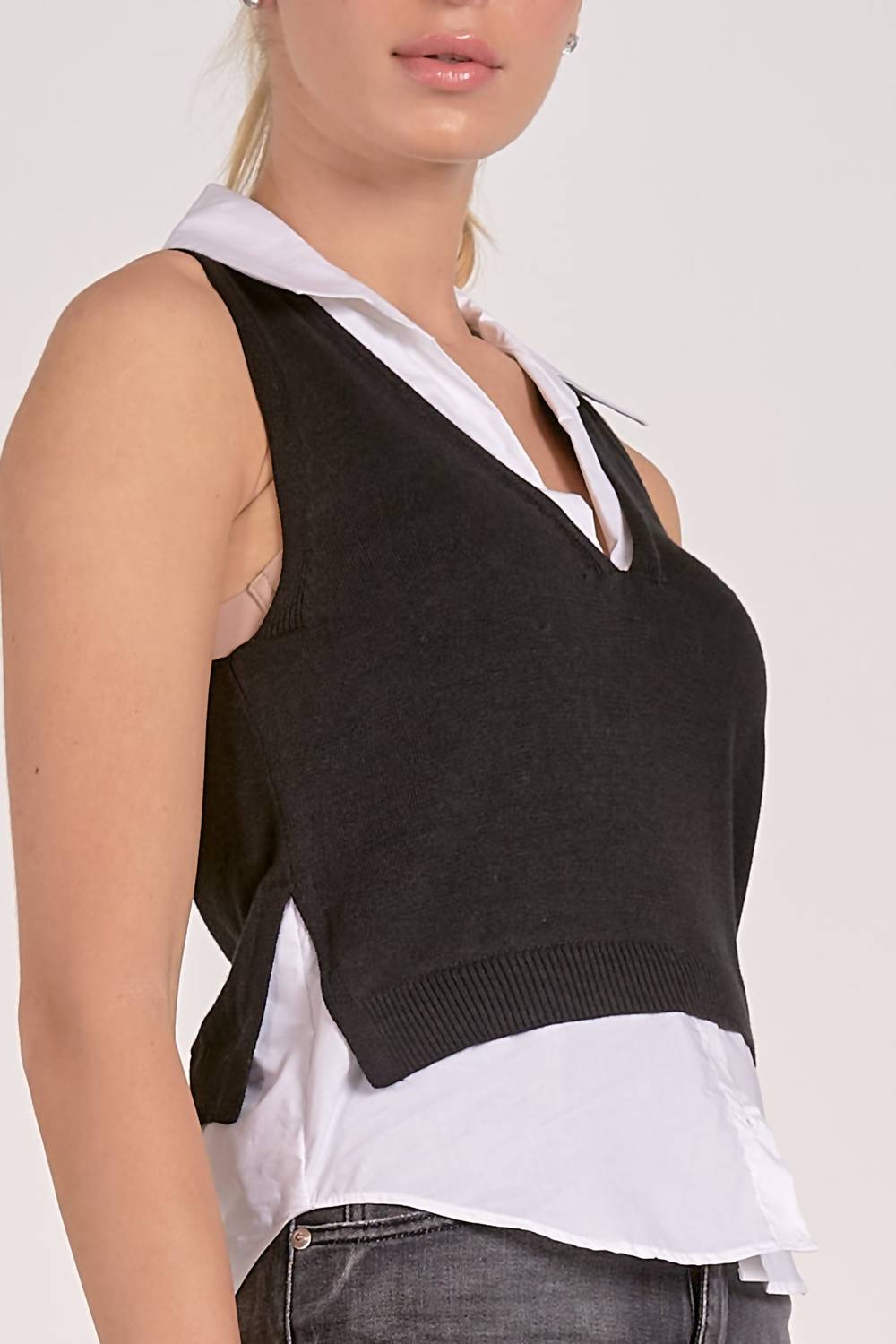 Elan - V-neck Layered Sweater