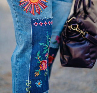 Johnny Was - Calça Jeans Curta Carmene Reta