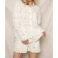 En Creme - Floral Lace Trim Top