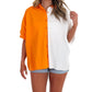 Day + Moon - Two Tone Button Down Top