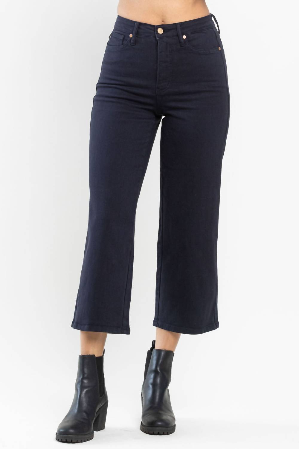 Judy Blue - High Waist Crop Wide Leg Jeans