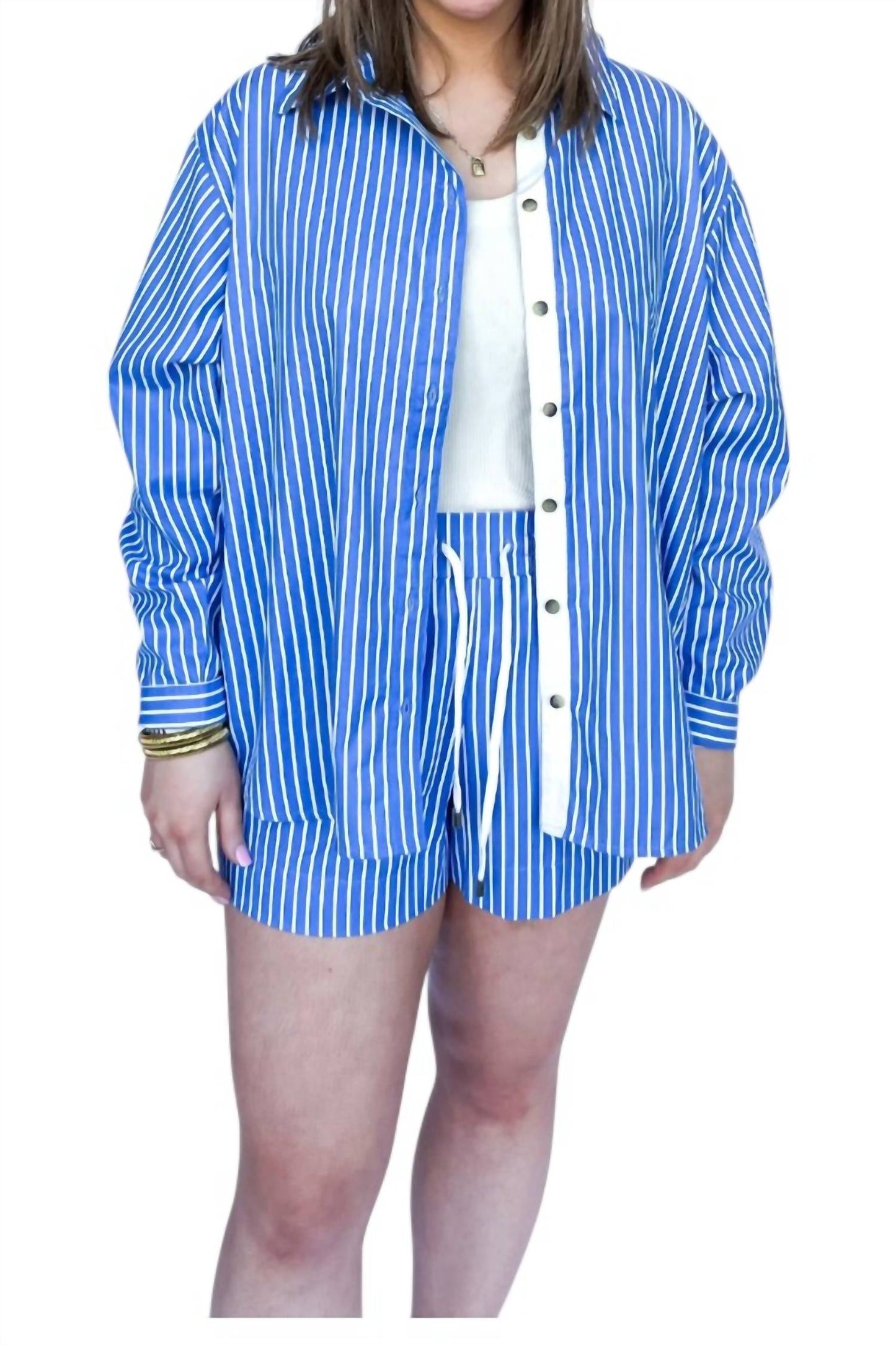 Elan - Bright & Breezy Button Down Set