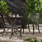 Luminea Outdoor Aluminum Dining Chair with Scroll Design