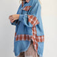 Easel - Plaid Chambray Button Down Shirt