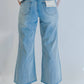 Bayeas - High Rise Wide Leg Jeans With Embroidery & Embelishment