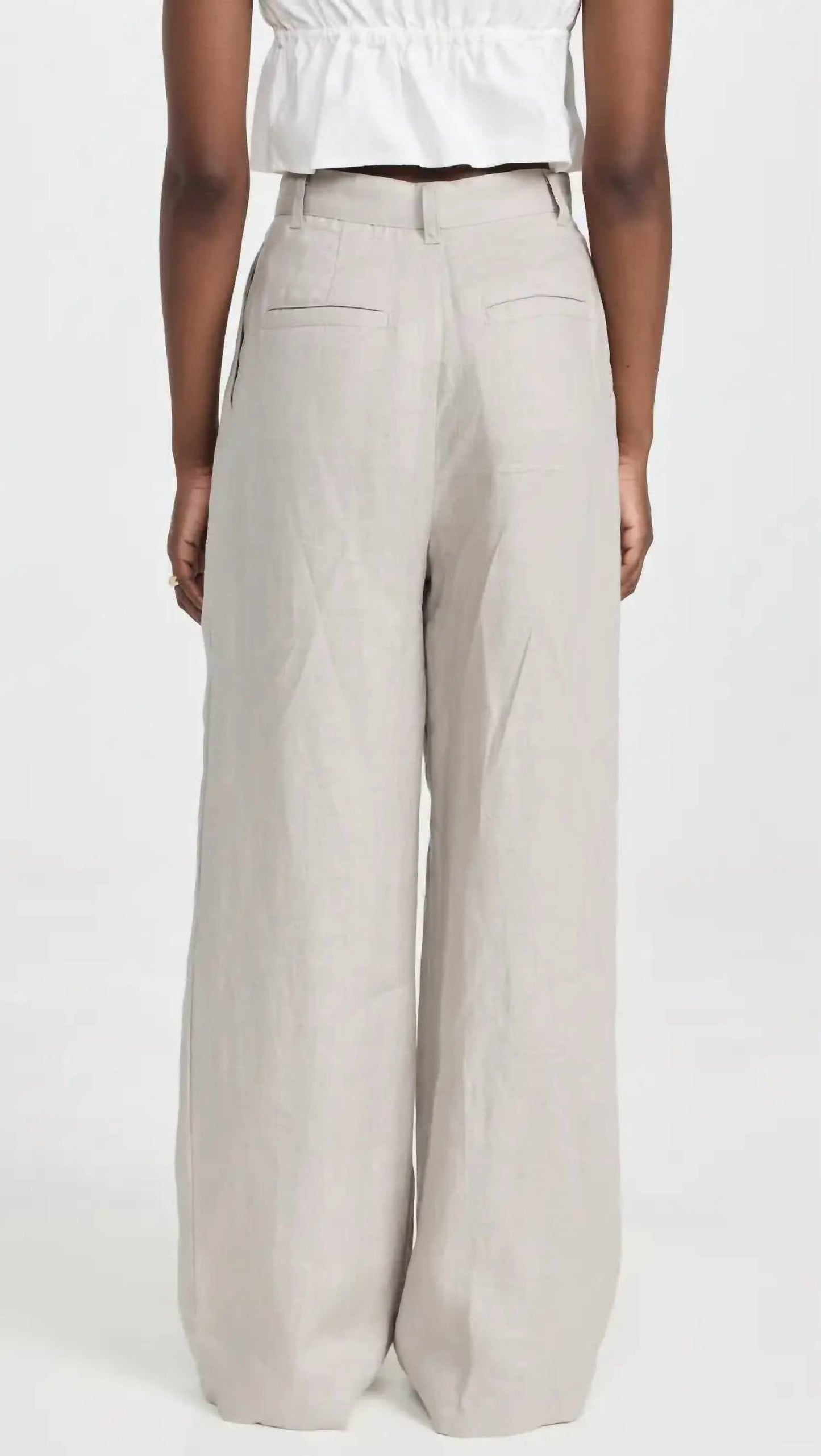 Enza Costa - Linen Pleated Wide Leg Pant
