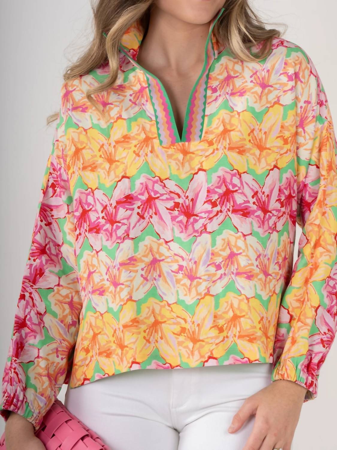 Emily Mccarthy - Azalea Poppy Pop-over Top