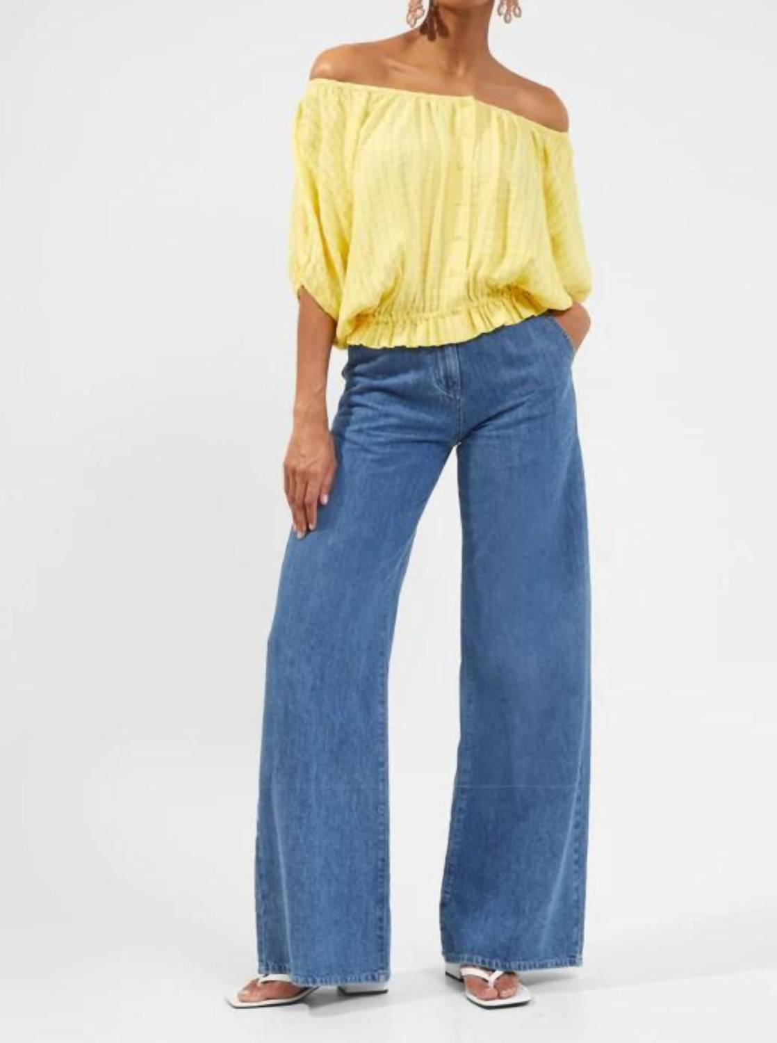 French Connection - Artemas Broderie Scoop Neck Top