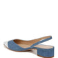 Veronica Beard - Cecile Denim Cap-Toe Slingback Sandals