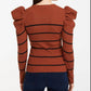 7 For All Mankind - Long Sleeve Puff Shoulder Crewneck