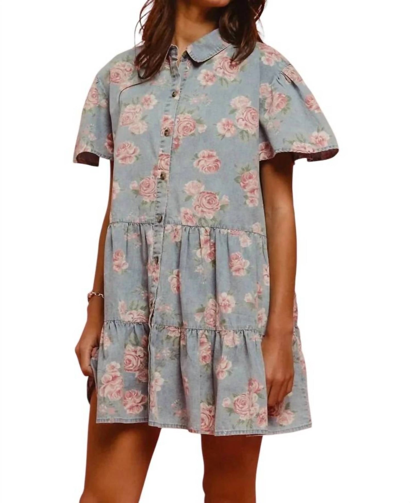 Bibi - Sweet Magnolia Denim Dress