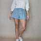 Tcec - Ruffled Breeze Denim Shorts