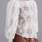 By Anthropologie - Sheer Lace Blouse