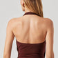 Astr - Dyanna Crossover Halter Bodysuit