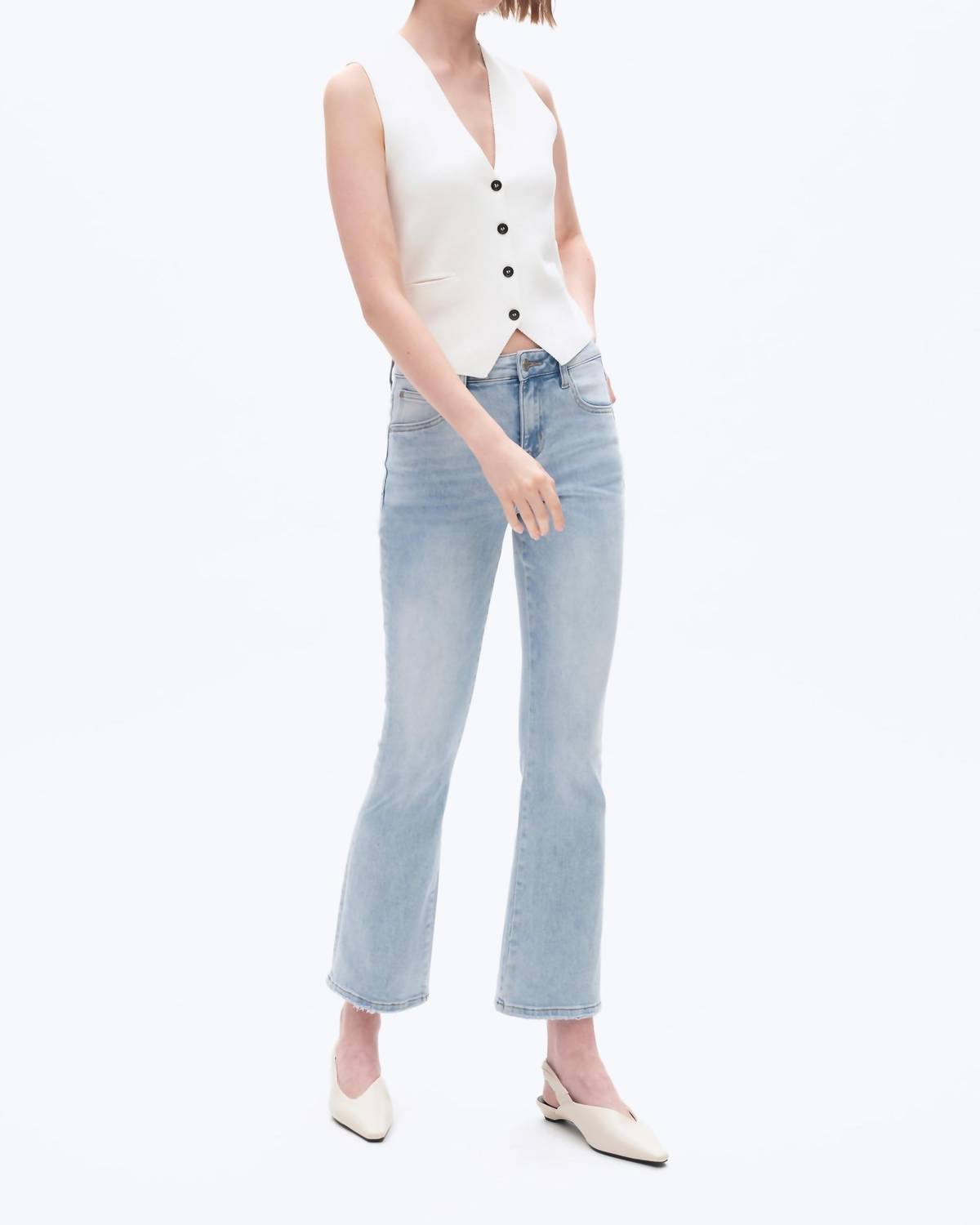 Bayeas - Mid Rise Bootcut Denim Jeans