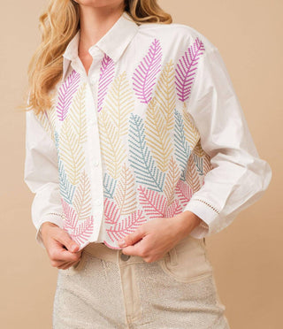 Blue B - Aurora Metallic Embroidery Shirt
