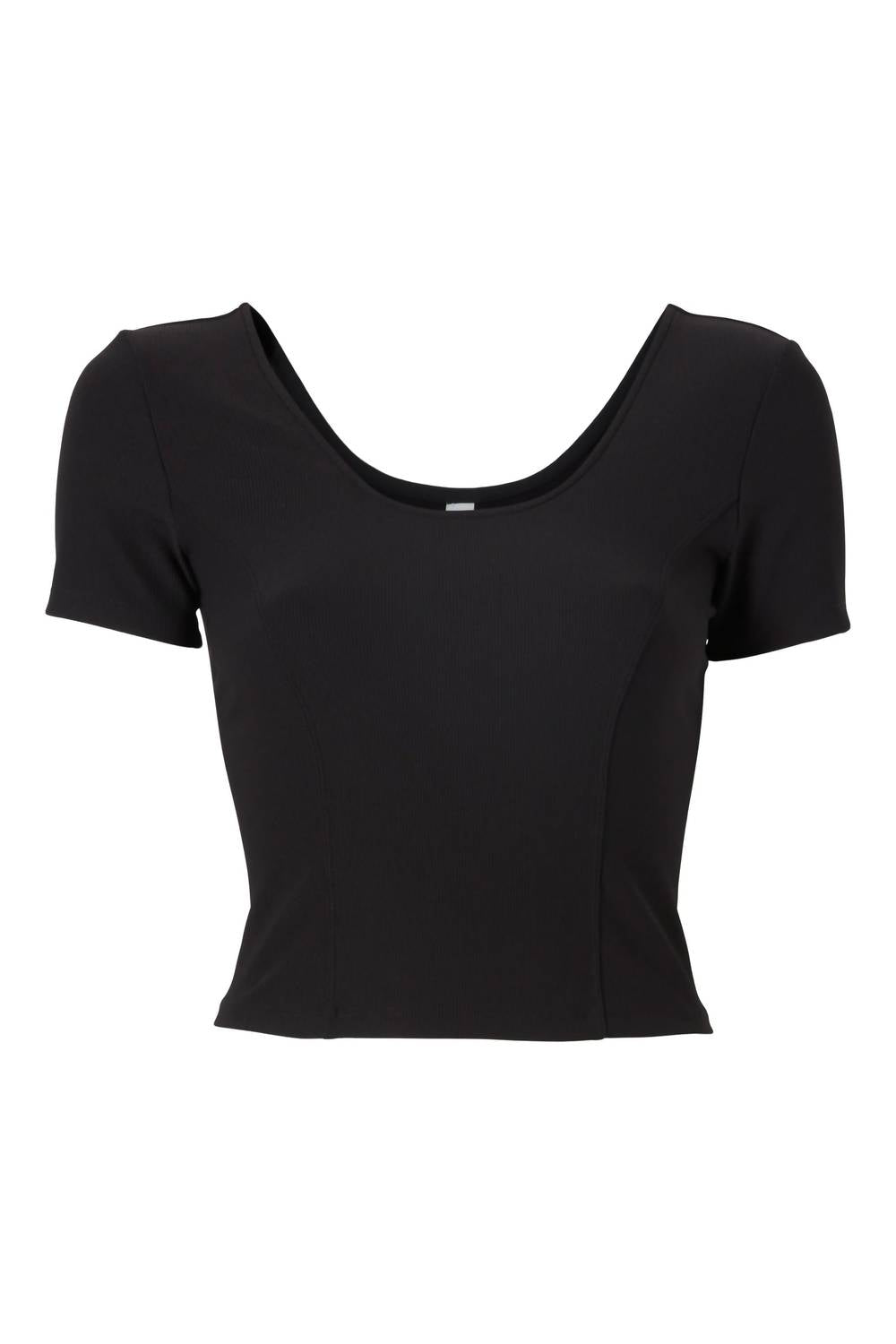 Bandier - Rib Crop Short Sleeve Top