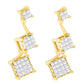 14K Yellow Gold 1 cttw Princess Cut Diamond Earrings (H-I, SI1-SI2)