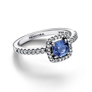Pandora - Women's Sparkling Square Halo Ring