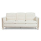 Comfortable Solid Wood Three-Seater Sofa