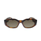 Versace - Geometric Plastic Sunglasses with Brown Lens